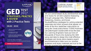 GED Test 2017 Strategies Practice amp Review with 2 Practice Tests Online  Book Kaplan Test Prep [upl. by Tommi82]