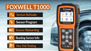 FOXWELL T1000 TPMS Trigger Tool Activate Decodes TPMS Sensors Check RF Key FOB [upl. by Yeltihw]