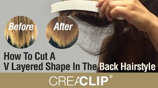 How To Cut A V Layered Shape In The Back Hairstyle [upl. by Eelaroc]