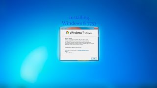 Installing Windows 8 7753 [upl. by Ihel]