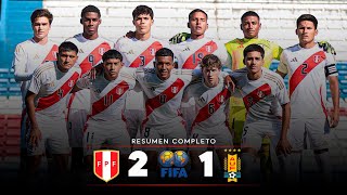 PERÚ VENCIÓ a URUGUAY con GOLAZOS de GUZMÁN y GOICOCHEA  PERÚ 21 URUGUAY  AMISTOSO SUB20 [upl. by Adleremse391]