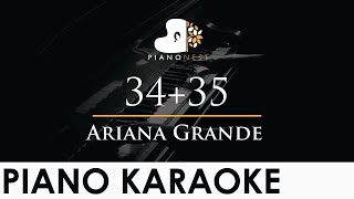 Ariana Grande  3435  Piano Karaoke Instrumental Cover with Lyrics [upl. by Petunia739]