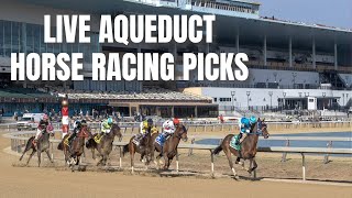 Live Aqueduct Horse Racing Picks [upl. by Peony668]