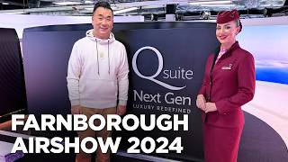 Best of Farnborough Airshow 2024  Qatar Airways Next Gen QSuite [upl. by Nnylyahs]