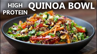 WHOLESOME QUINOA NOURISH BOWL with Asian Dressing  High Protein Vegetarian and Vegan Meal Ideas [upl. by Emyle]