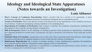 Althussers Ideology and Ideological State Apparatuses Notes towards an Investigation Summary [upl. by Hazen]