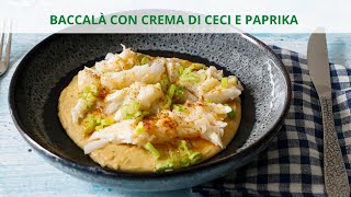 Filetto di baccalà al vapore crema di ceci e paprika I ChefDeg I Saporie [upl. by Tibold]