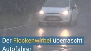 Erster Schnee im Erzgebirge  wetteronlinede [upl. by Ynattirb]