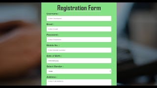 Bootstrap Registration Form in HindiHow To Create Responsive Registration Signup Form HTML5 CSS3 [upl. by Alemaj]