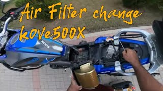 kove 500x air filter change after 14000 km [upl. by Aray649]