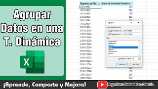 Agrupar Datos en una Tabla Dinámica de Excel [upl. by Orsa471]