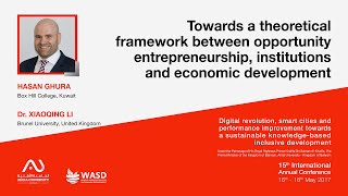 Towards a theoretical framework between opportunity entrepreneurship institutions amp development [upl. by Ramiah67]