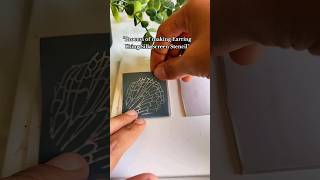 Process of making Polymer Clay Earrings using Silk Screen Stencil shorts [upl. by Limay781]