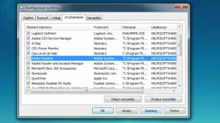 Jak zmniejszyć ilość uruchamianych programów przy starcie systemu Windows 7 [upl. by Ardnod]