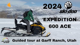 2024 SKIDOO EXPEDITION 600 ACE guided tour at Garff Ranch Utah [upl. by Akimihs]