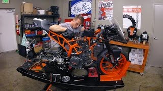 KTM RC390 Engine Removal Timelapse Video  MC GARAGE [upl. by Avis108]