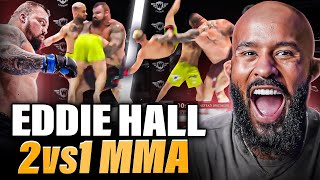 quotBest MMA Fight EVERquot  EDDIE HALL 2 vs 1 MMA BREAKDOWN [upl. by Akemet]