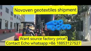 nonwoven geotextile fabric shipping geotextilegeofabricsgeomemrbanehdpe geomemrbane [upl. by Kilk]