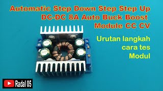 Automatic step down step up DC DC 8A Cara tes awal Modul step up down [upl. by Nnauol]