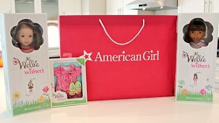 Opening American Girl Doll Wellie Wishers HAUL [upl. by Yuille]