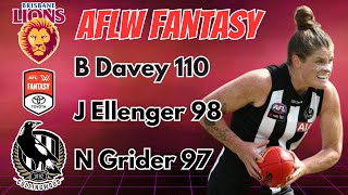 Brisbane Lions vs Collingwood Magpies AFLW Fantasy Game Review 2024 [upl. by Kinghorn]