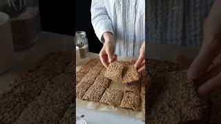 Delicious glutenfree sourdough seed crackers or Norwegian Crispbread Knekkebrød 🤎 [upl. by Tocci]