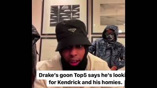 DRAKE’S Canada’s goon Top 5 looking For “Kendrick Lamar and metro boomin❗️ [upl. by Guod369]