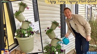 How to make a Topsy Turvey Topiary Plant Stand [upl. by Aerdnwahs963]