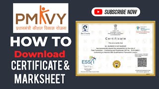 PMKVY Certificate And Marksheet Download [upl. by Arretahs]