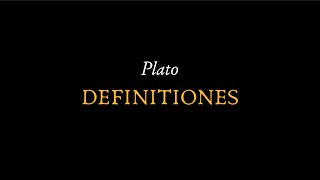 Plato quotDefinitionsquot reconstructed Ancient Attic Greek pronunciation by Ioannis Stratakis [upl. by Leiuqese789]