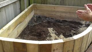 Raised Beds Using Timbers Installed In A Vertical Format [upl. by Otrebire]