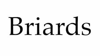 How to Pronounce Briards [upl. by Akeem]