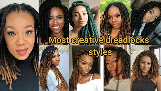 Most creative dreadlocks hairstyles for black women  Crochet dreadlocks styles 2024 [upl. by Creedon]