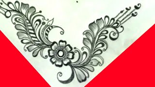 Beautiful flower 🌼 border design flower border design for school project lijas mehendi design [upl. by Ahtabbat]