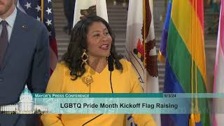 LGBTQ Pride Month Kickoff Flag Raising [upl. by Aw]