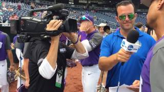 Scenes from TCU practice at the College World Series [upl. by Anelyak]