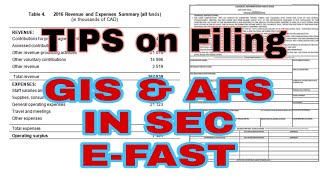 TIPS on how to file the GIS and AFS in Efast [upl. by Zennas]