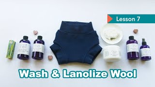 LESSON 7 Wool Care How to Wash amp Lanolize Wool Diaper Covers [upl. by Lock229]