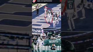 Jalen Hurts CHIRPS after touchdown to Trevon Diggs dallascowboys philadelphiaeagles eagles [upl. by Ahseuqram]