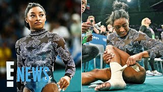 Simone Biles Powers Through Injury During First Event  2024 Olympics  E News [upl. by Tound]