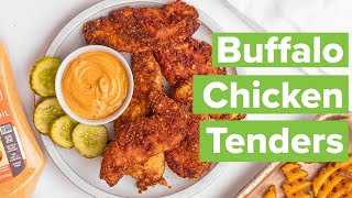 Air Fryer Buffalo Chicken Tenders  The BEST keto chicken strips recipe shorts [upl. by Tilney]