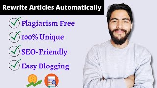 How to Rewrite Articles for free  SEO Friendly  Remove Plagiarism [upl. by Gavrah]