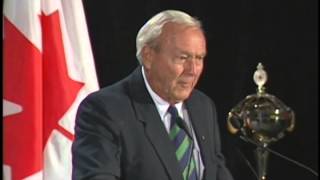 Arnold Palmers speech at the 100th playing of the Canadian Open [upl. by Fan]