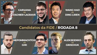 🏆 Torneio de Candidatos 202021  8ª rodada 🎙 GM Krikor Mekhitarian e GM Rafael Leitão [upl. by Dyraj]