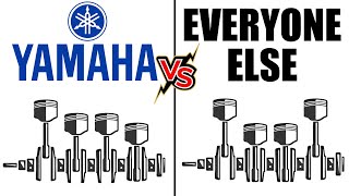 CROSSPLANE inline 4 EXPLAINED in detail  How the YAMAHA R1 i4 differs from all other INLINE FOURS [upl. by Aisyle]