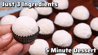 Delicious 3 Ingredients No Bake Dessert Recipe Ready in Just 5 Minutes  Quick amp Easy [upl. by Gnuy]