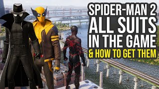 Spider Man 2 All Suits In The Game amp How To Get Them Spider Man 2 PS5 All Suits [upl. by Erised643]