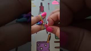 DIY  How to make Rainbow Loom Bracelet with your fingers EASY TUTORIAL Friendship Bracelet Shorts [upl. by Stanley]