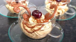 DONE UNDER 5 MINUTES CCOFFEE MOUSSE RECIPE [upl. by Enirehtak]