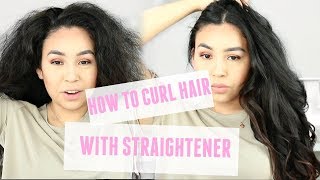 How to Curl Hair with Straightener Thick Hair [upl. by Sherrard338]